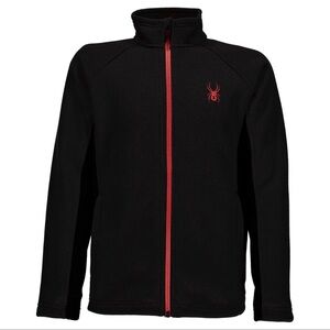 SPYDER Jacket Boy M 10/12 CONSTANT STRYKE Waffle Sweater Coat Fleece Full Zip